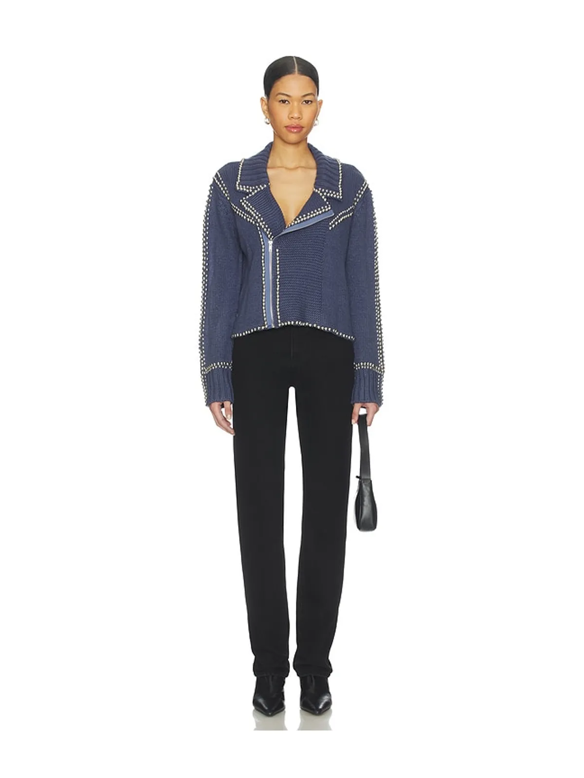 Understated Leather CROPPED MOTO ローブ - 画像4