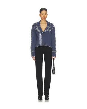 Understated Leather CROPPED MOTO ローブ - サムネイル4
