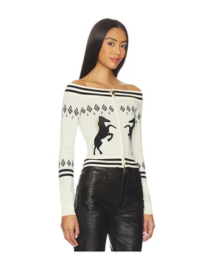 Understated Leather HORSE GIRL トップ - Black,White. - サムネイル2