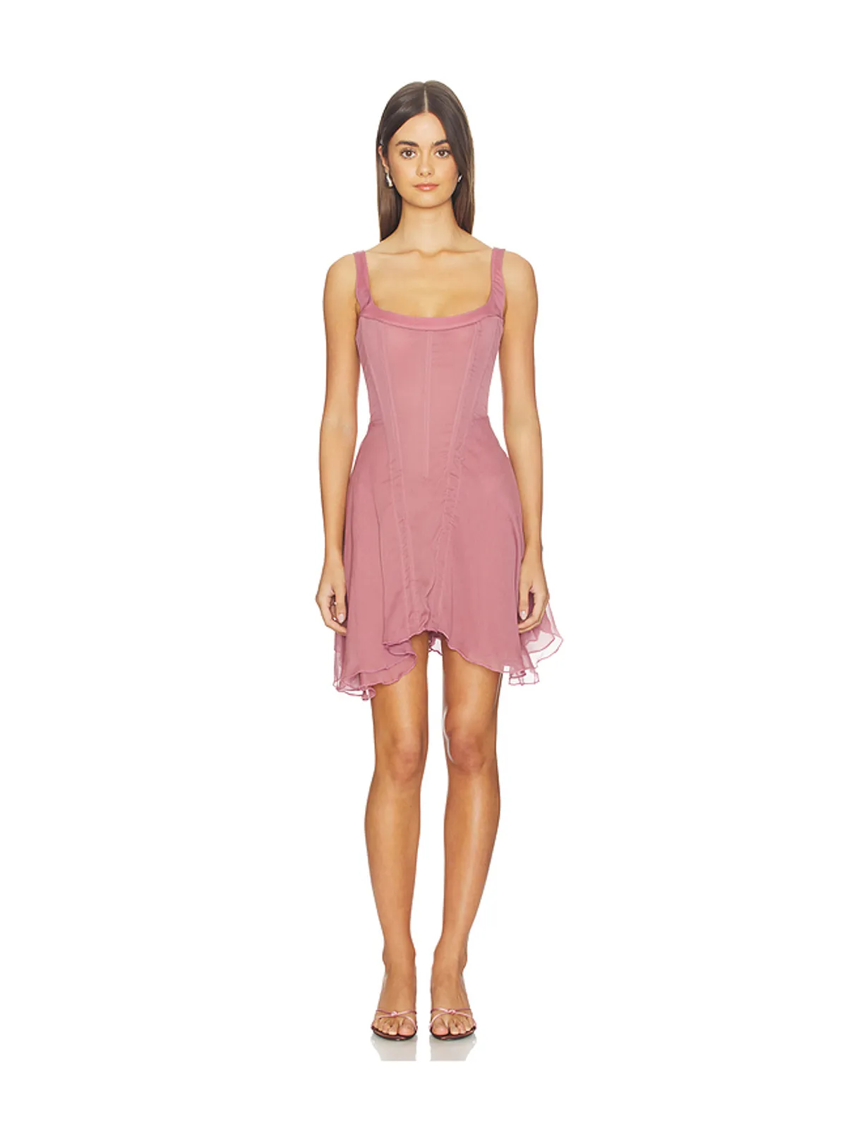 Understated Leather SHEER HONEYMOON MINI ドレス - 画像1