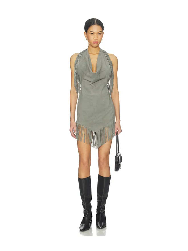 Understated Leather Understated Leather FRINGE MINI ドレスの商品画像