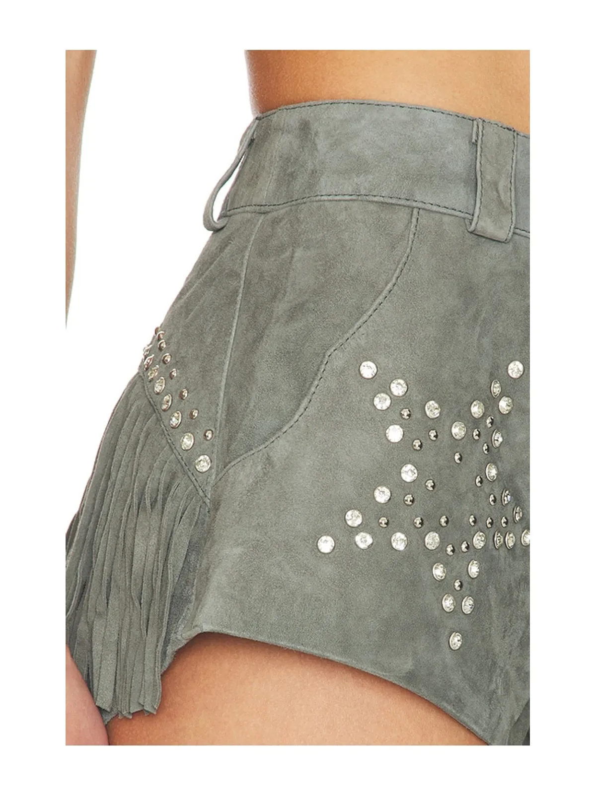 Understated Leather STARBURST ショートパンツ - 画像7