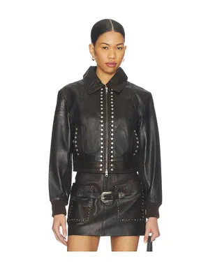 Understated Leather STUDDED ジャケット - サムネイル1