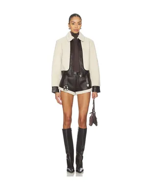 Understated Leather FAUX SHEARLING LEATHER ジャケット - サムネイル5