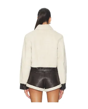 Understated Leather FAUX SHEARLING LEATHER ジャケット - サムネイル4