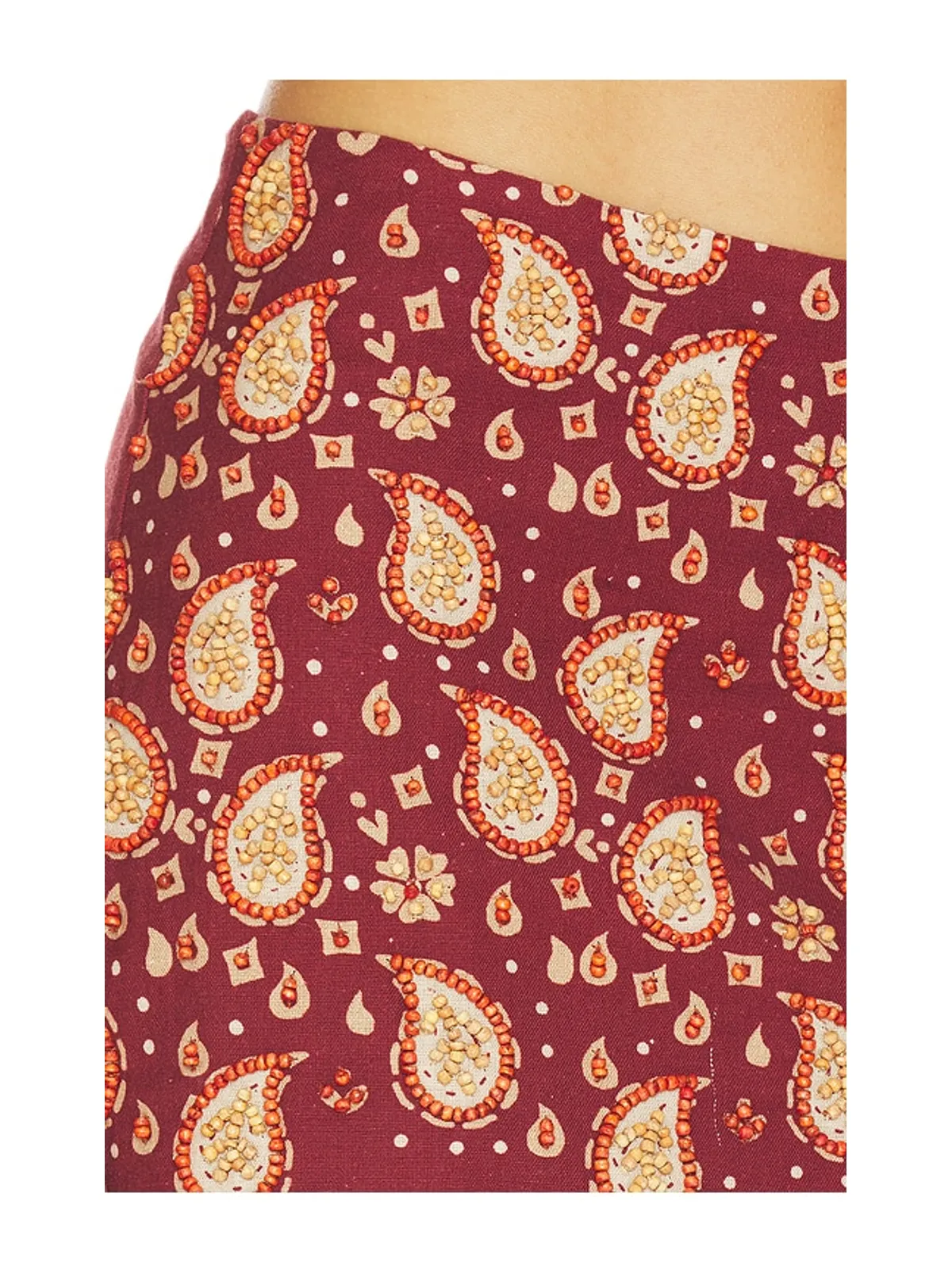 Understated Leather BEADED PAISLEY MINI スカート - 画像6