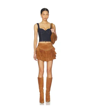 Understated Leather FRILL ミニスカート - サムネイル5
