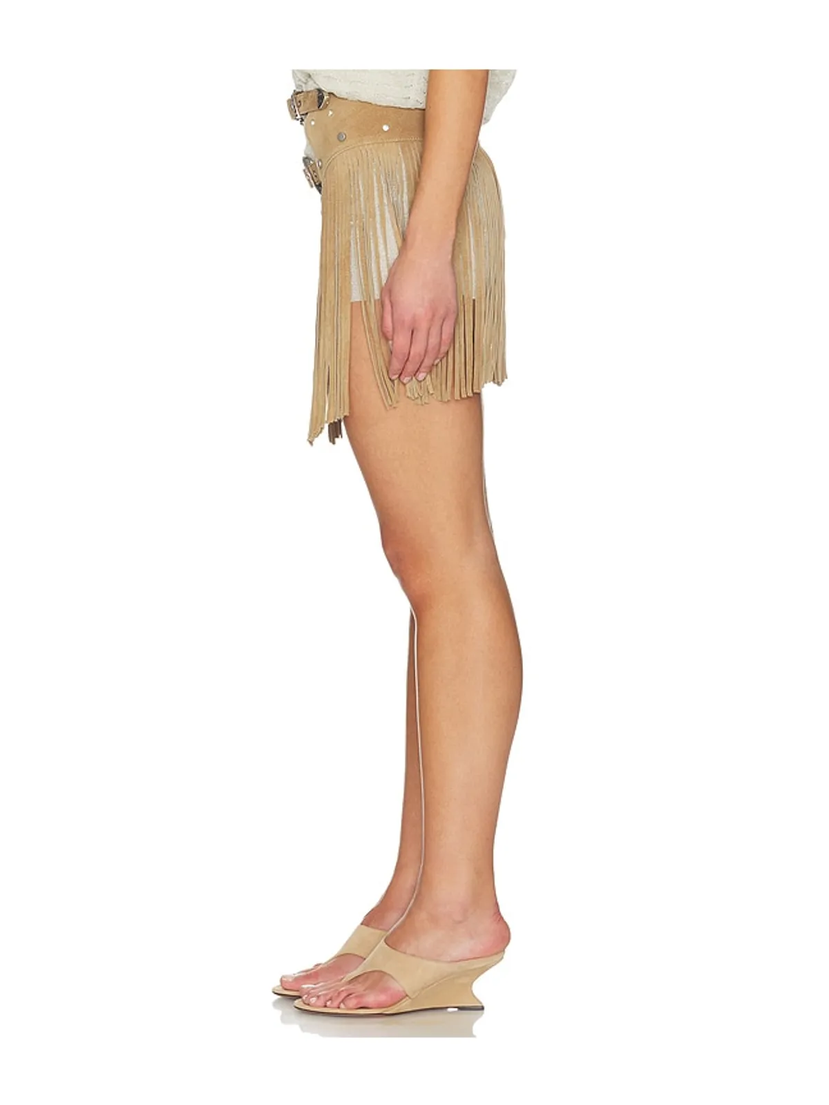 Understated Leather DALLAS FRINGE チャップスカート - 画像3