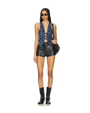 Understated Leather ベストトップ - サムネイル4