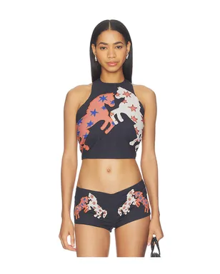 Understated Leather BEADED HORSE トップ - サムネイル1