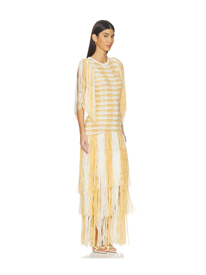 Ulla Johnson Ulla Johnson SILVIA ドレス - Yellow,White.の商品画像