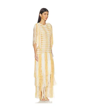 Ulla Johnson SILVIA ドレス - Yellow,White. - サムネイル1