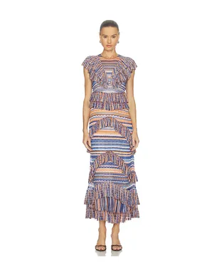 Ulla Johnson RAINA ドレス - Blue,Orange. - サムネイル1