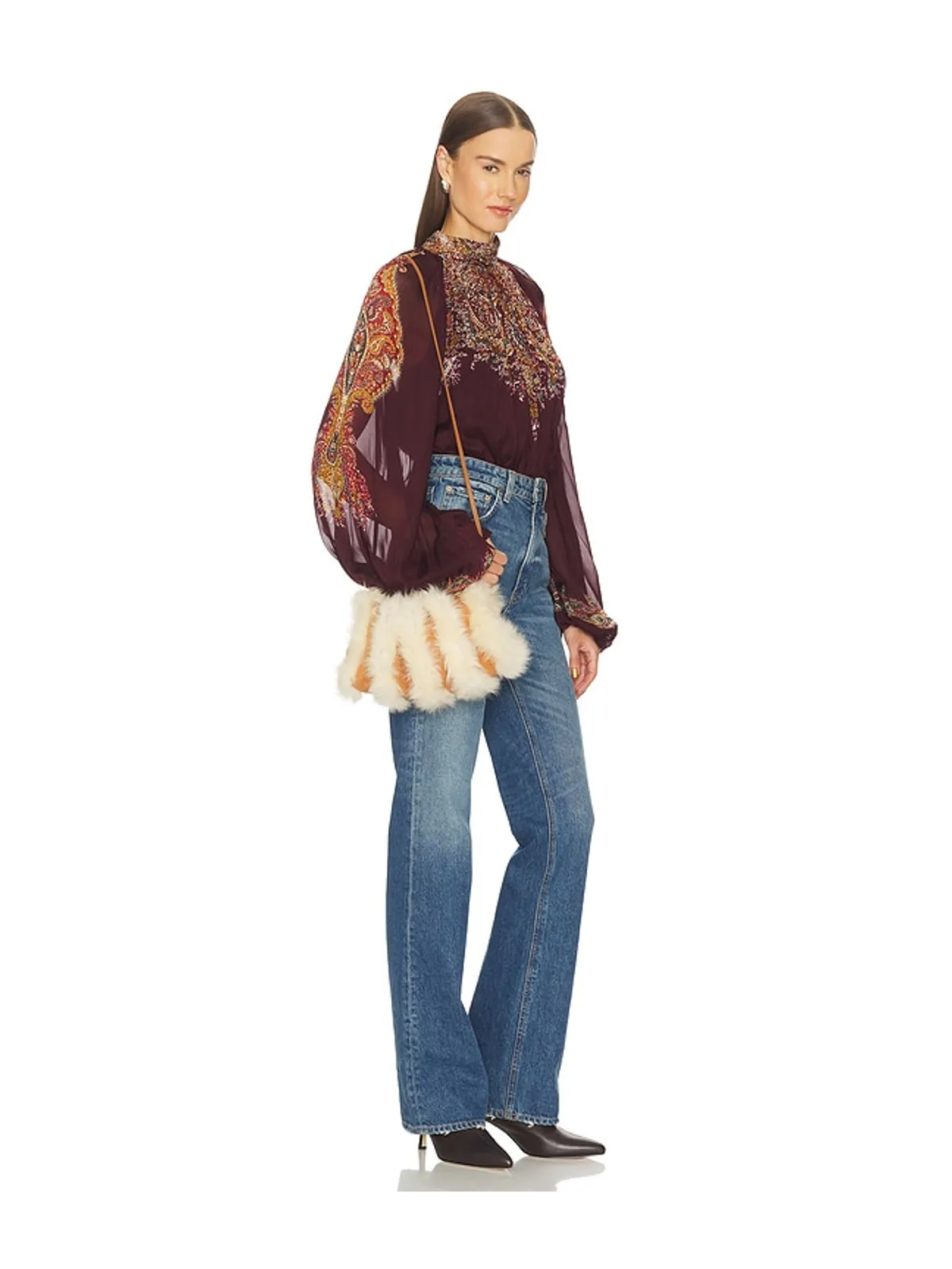 Ulla Johnson ADRIA PLEATED WAVE MINI クロスボディ - 画像5
