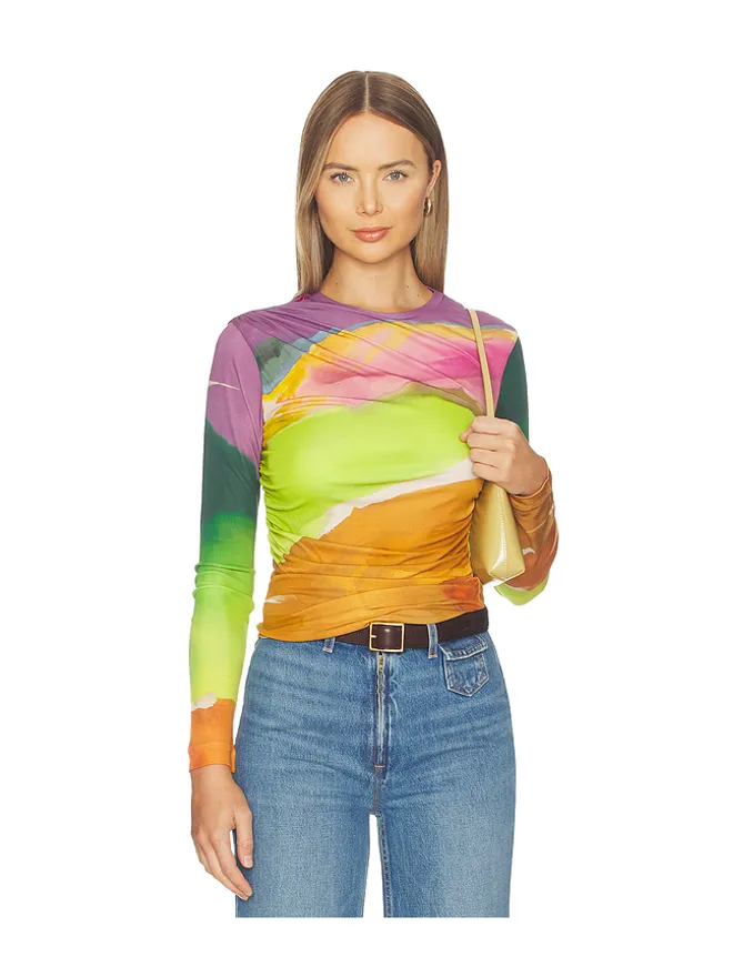 Ulla Johnson Ulla Johnson PARADIS トップ - Green,Purple.の商品画像