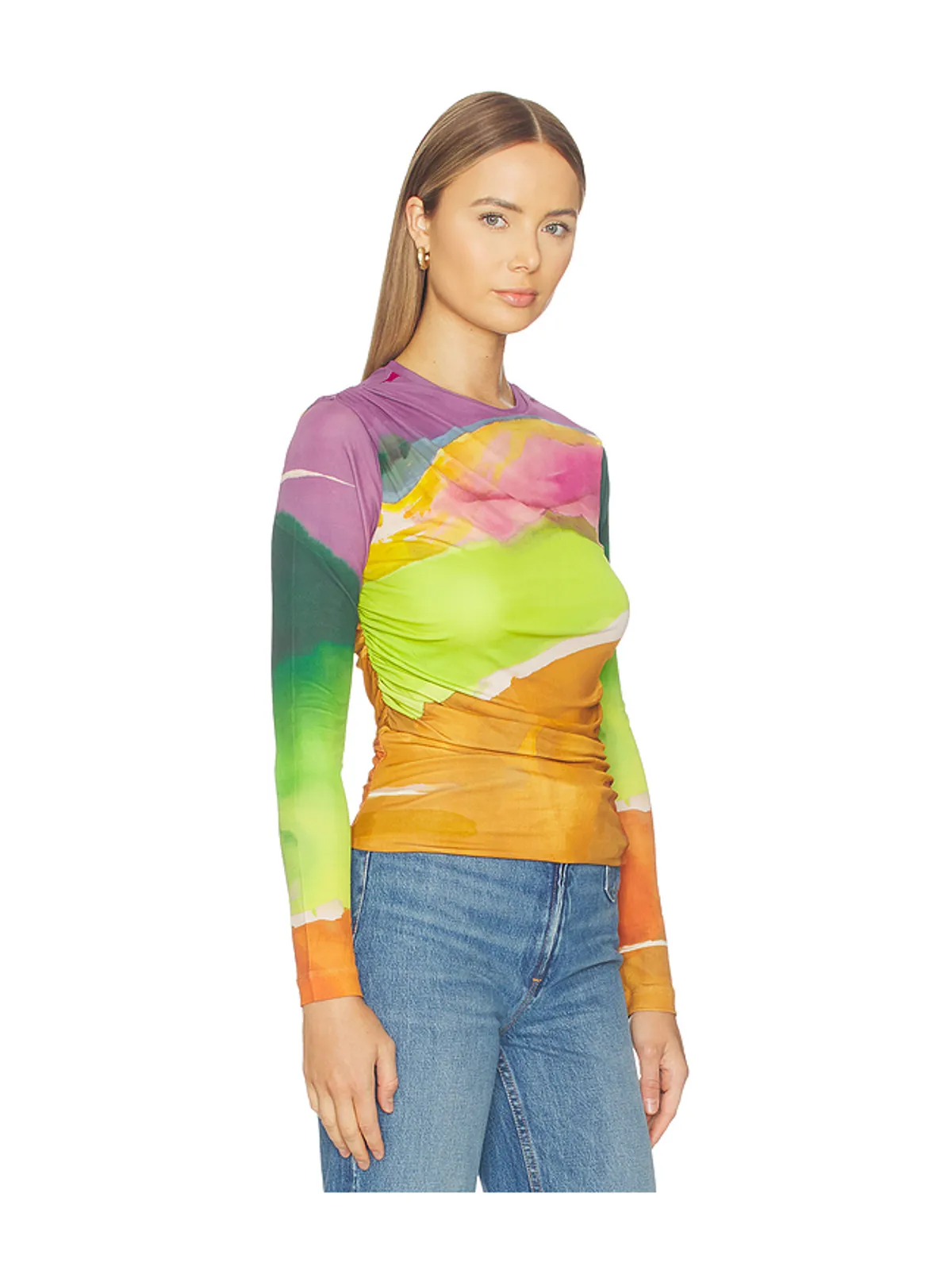 Ulla Johnson PARADIS トップ - Green,Purple. - 画像2