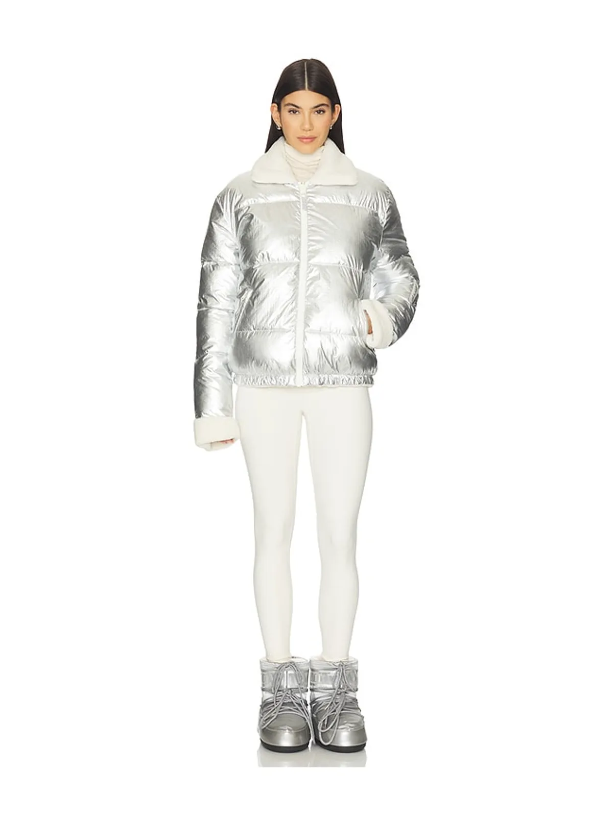 THE UPSIDE LOTTI ジャケット - Metallic Silver, grey. - 画像5