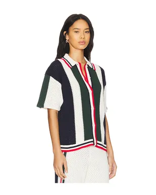 THE UPSIDE REVERIE CHINO シャツ - White,Dark Green. - サムネイル2