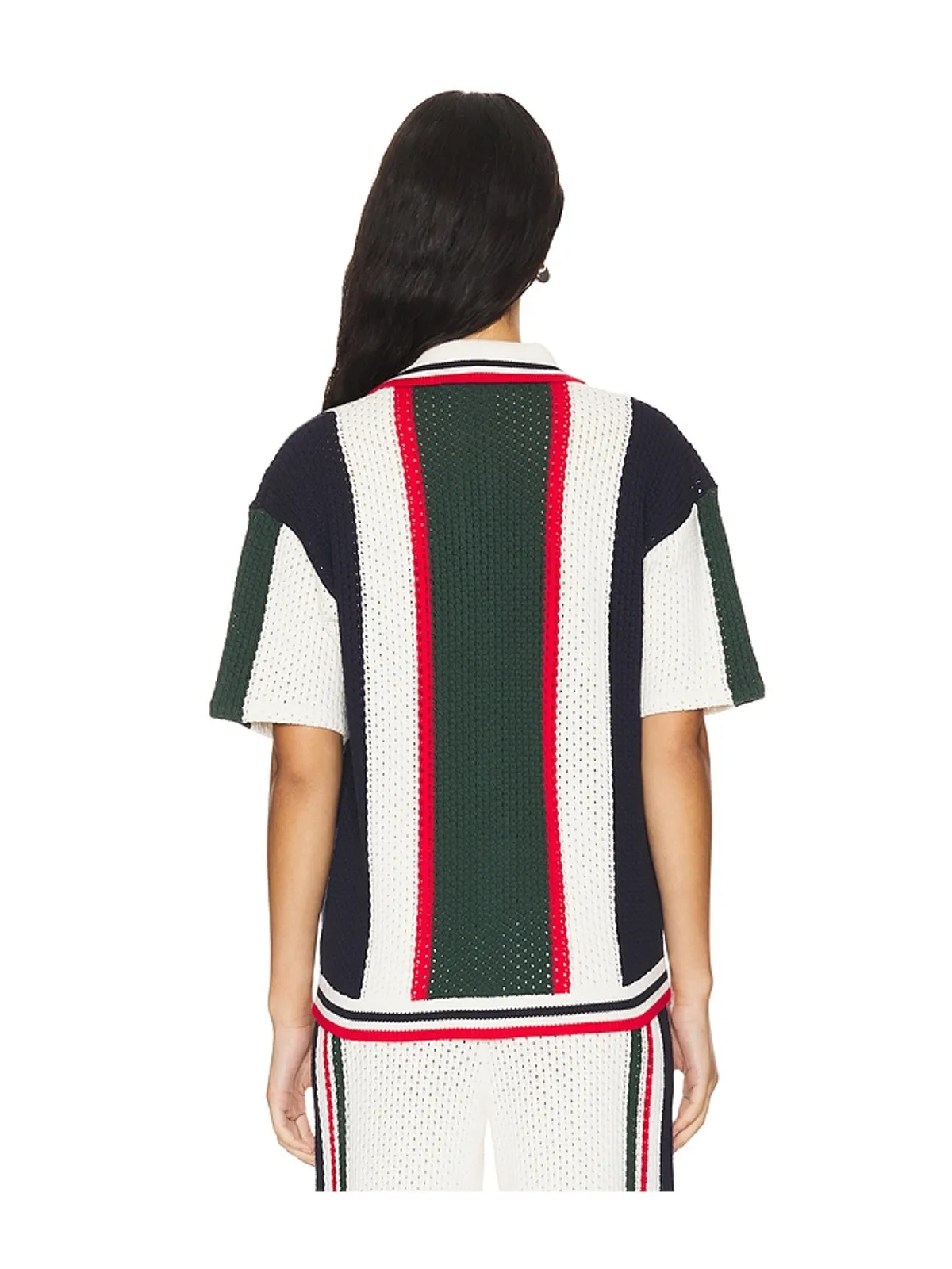 THE UPSIDE REVERIE CHINO シャツ - White,Dark Green. - 画像3