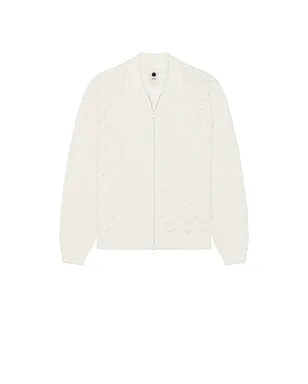 vowels EYELET ジップアップセーター - サムネイル4