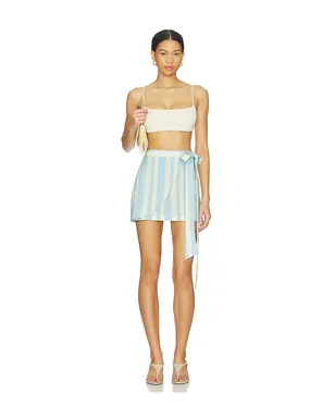 Verandah SKIRT スカート - Blue,Cream. - サムネイル5