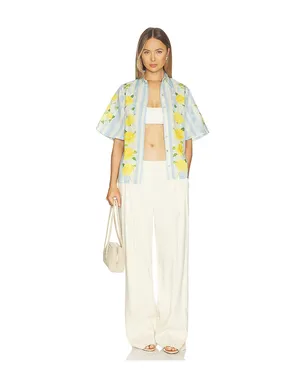 Verandah BLOOMING ROSES トップ - Baby Blue,Yellow. - サムネイル5