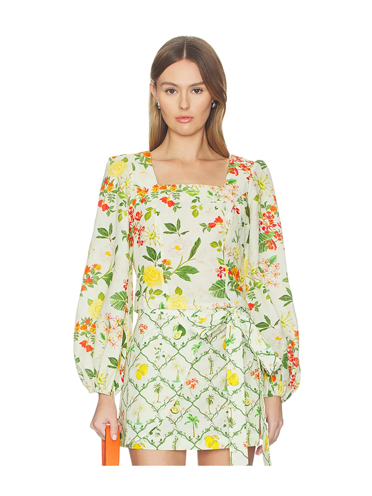 Verandah SQUARE NECK トップ - Mint,Green. - 画像1