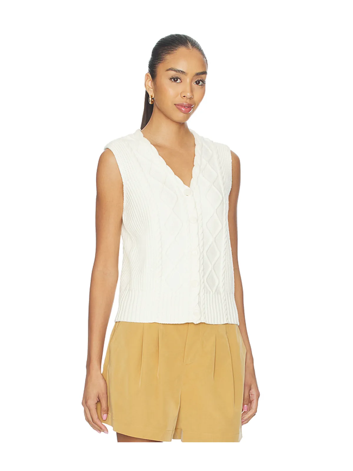 Varley Tatyana Cable Knit Vest Top - 画像2