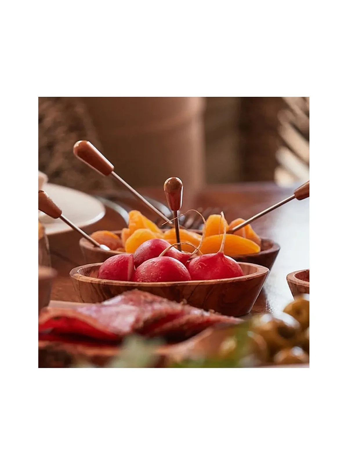 Verve Culture SET OF 6 OLIVEWOOD APERITIVO FORKS フォーク - 画像4
