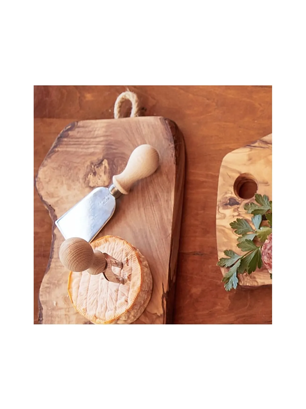 Verve Culture OLIVEWOOD CHARCUTERIE BOARD WITH ROPE HANDLE シャルキュトリーボード - 画像4