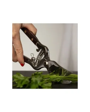 Verve Culture Thai Kitchen & Garden Shears - Metallic Silver,Brown. - サムネイル3
