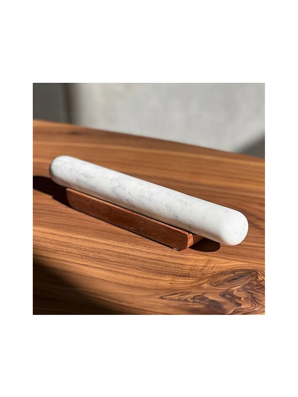Verve Culture Marble Rolling Pin & Stand - White,Brown. - 画像4