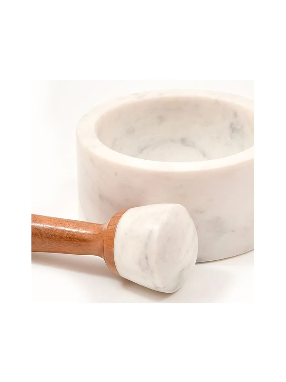 Verve Culture Marble Mortar & Pestle - White,Brown. - 画像5