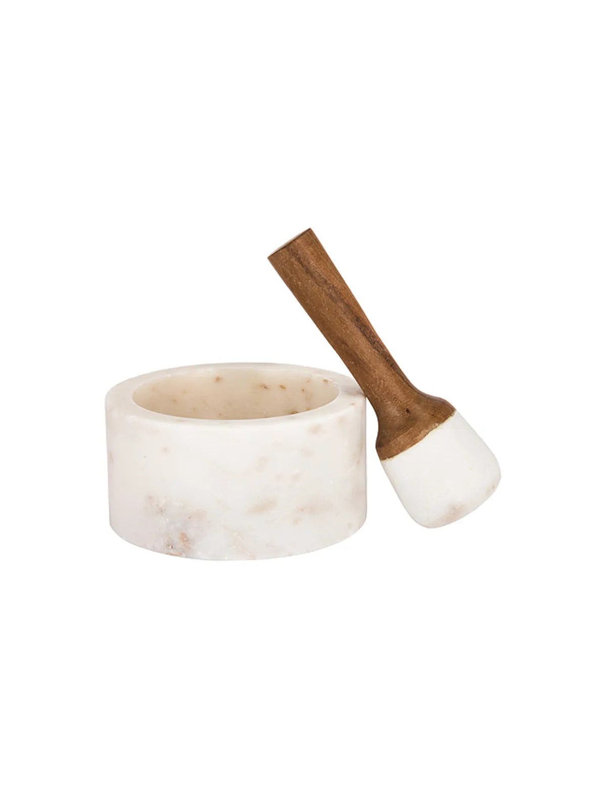 Verve Culture Marble Mortar & Pestle - White,Brown. - 画像2