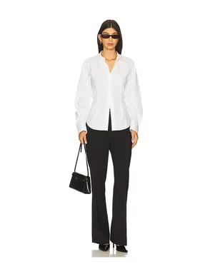 Vince ハイウエスト スリムフレア ベルト付きパンツ - サムネイル5
