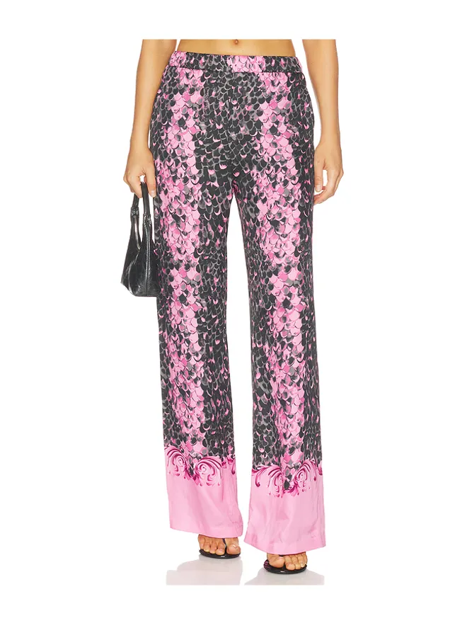Versace Jeans Couture Versace Jeans Couture REPTILE SCALE パンツ - Black,Pink.の商品画像