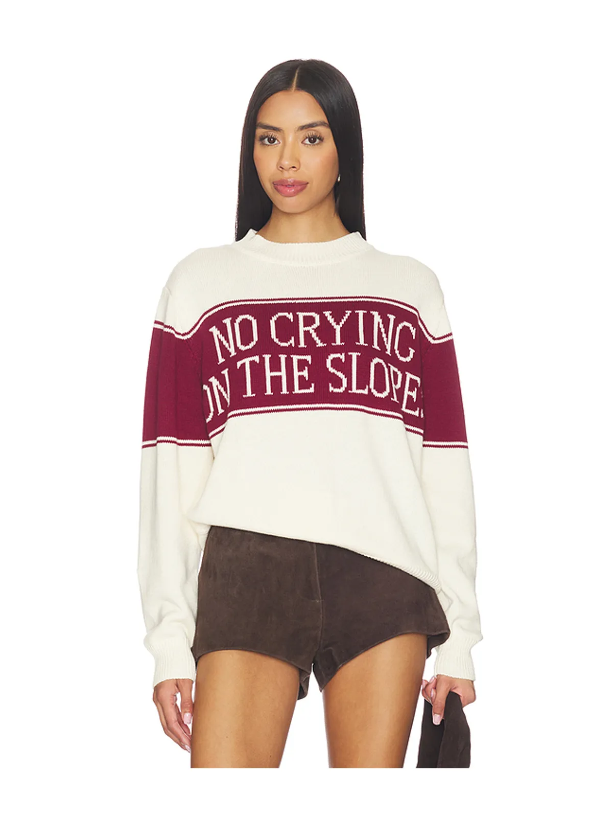 Yellow The Label NO CRYING ON THE SLOPES プルオーバー - 画像1