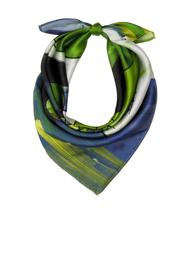 Yellow The Label Yellow The Label AXIS スカーフ - Green, blue, white.の商品画像