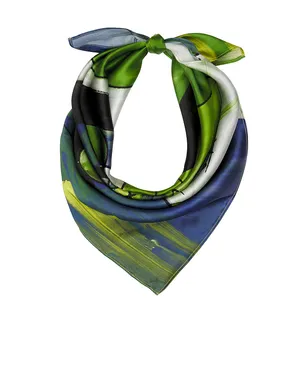 Yellow The Label AXIS スカーフ - Green, blue, white. - サムネイル1