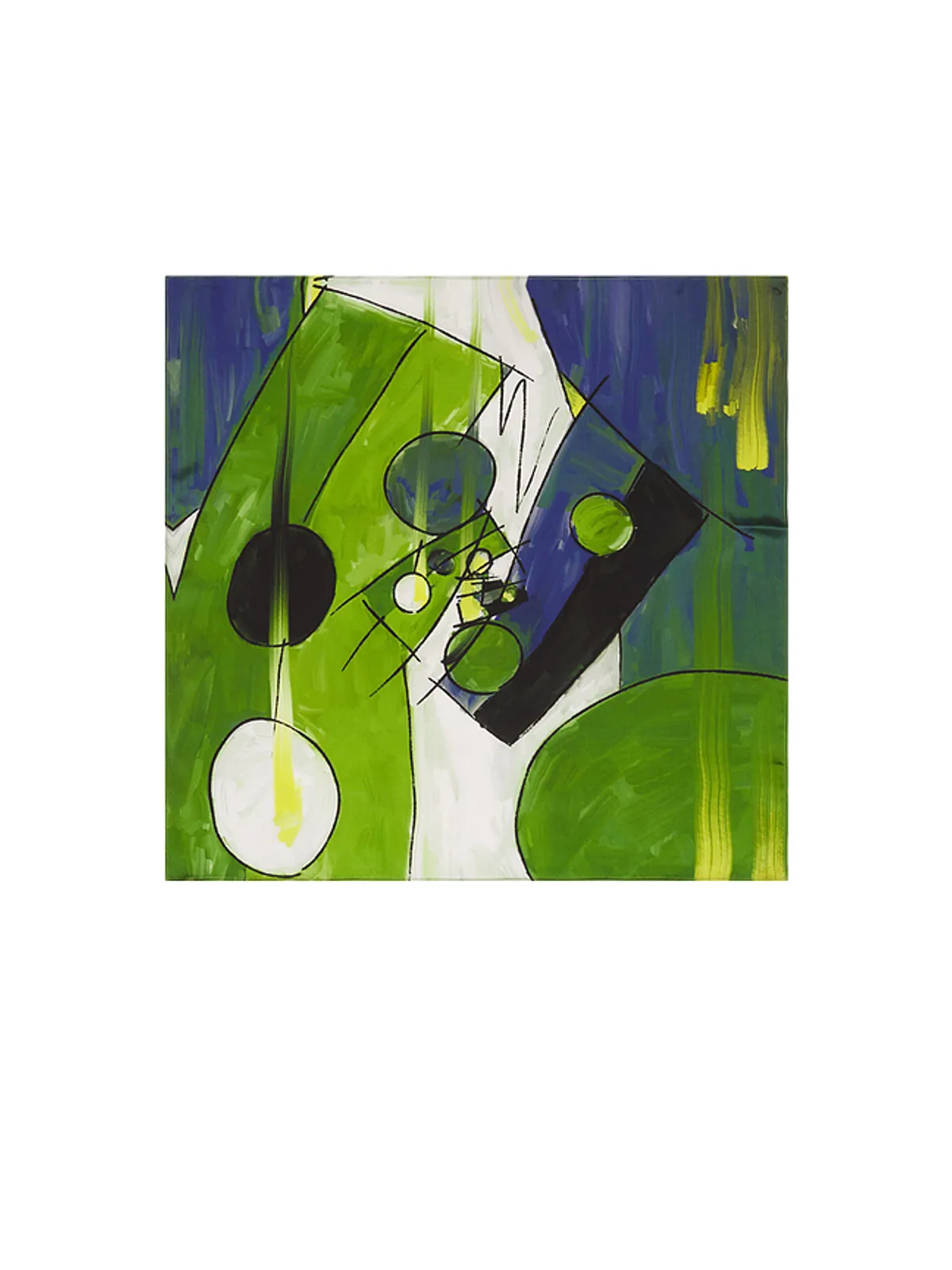 Yellow The Label AXIS スカーフ - Green, blue, white. - 画像2