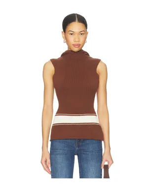 Yellow The Label LOUIS KNIT TANK トップ - サムネイル1
