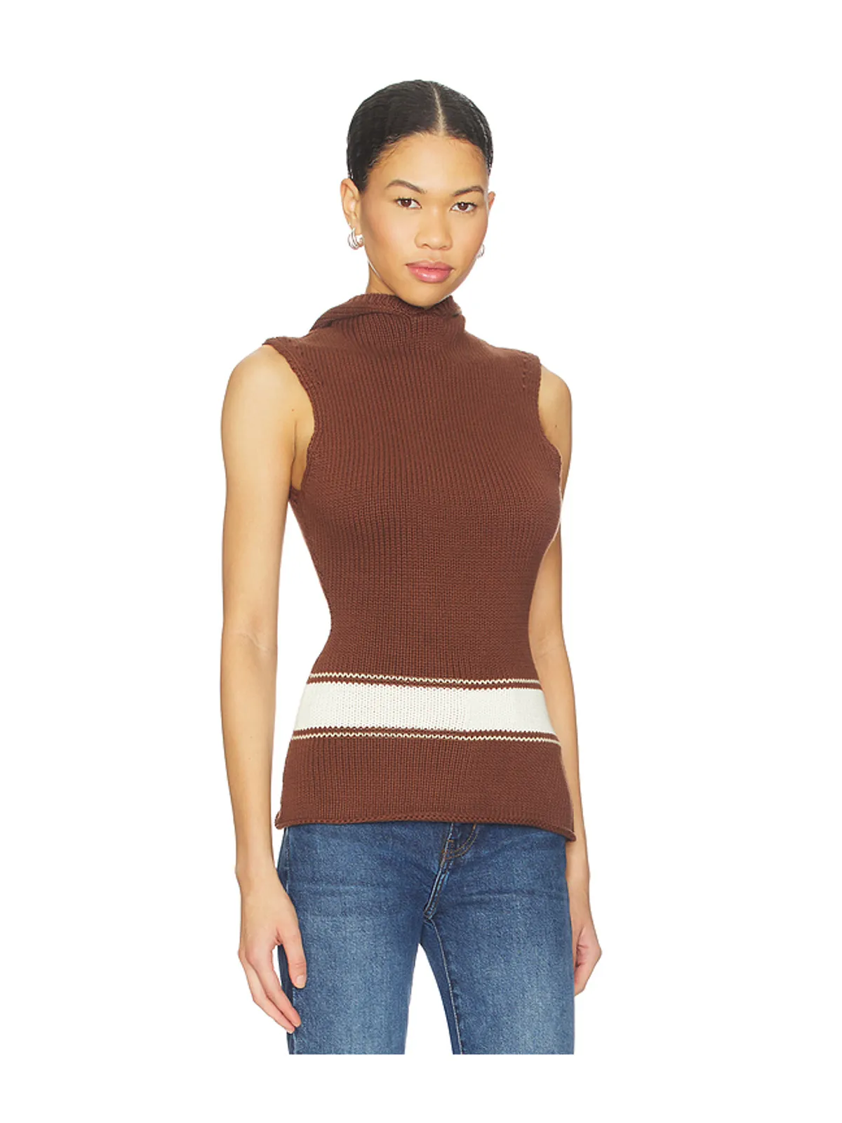 Yellow The Label LOUIS KNIT TANK トップ - 画像2