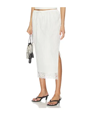 Yuhan Wang LACE HEM DRAWSTRING スカート - サムネイル1