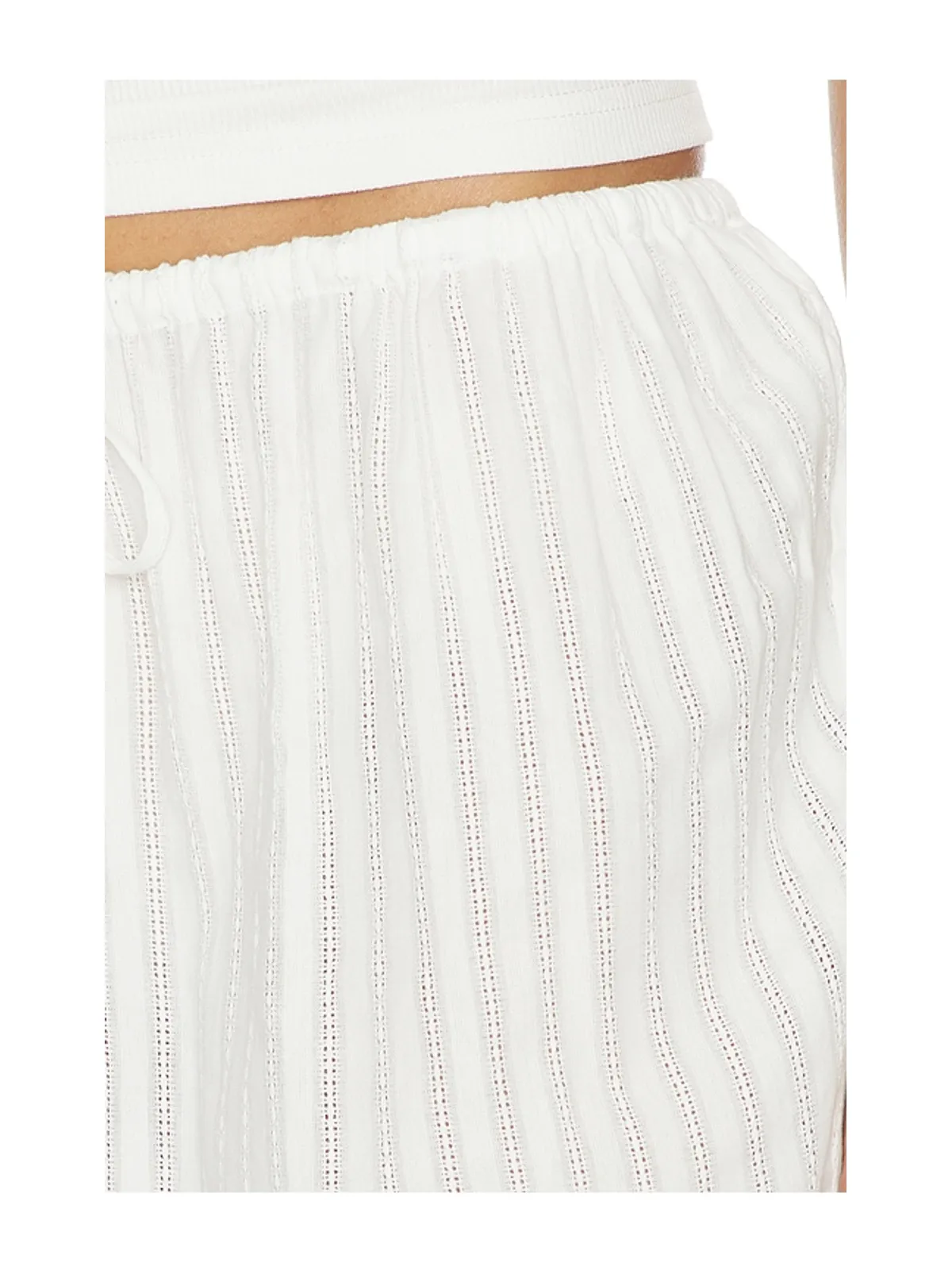 Yuhan Wang LACE HEM DRAWSTRING スカート - 画像7