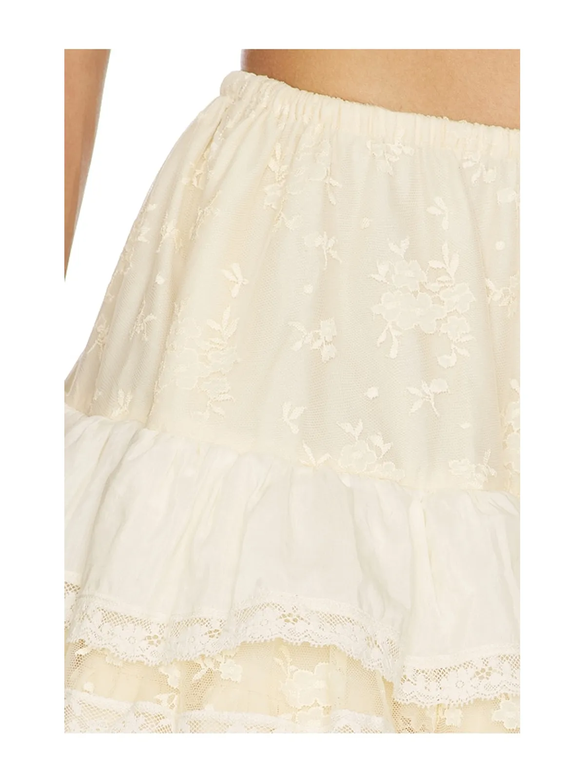Yuhan Wang TIERED LACE RUFFLE スカート - 画像6
