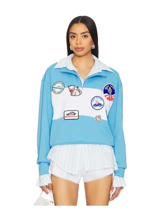 Yuhan Wang Yuhan Wang エンブロイダードパッチスウェットシャツの商品画像