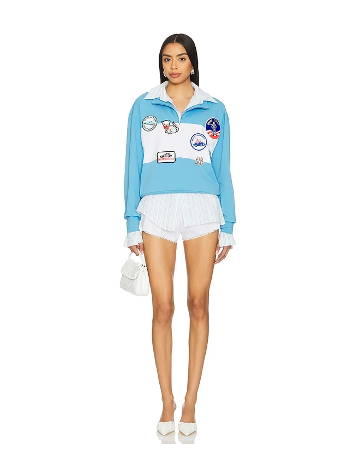 Yuhan Wang エンブロイダードパッチスウェットシャツ - 画像5