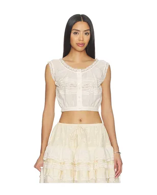 Yuhan Wang LACE TRIM BUTTON ブラウス - サムネイル1
