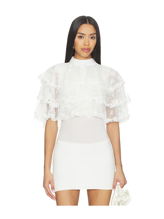 Yuhan Wang Yuhan Wang SHELL BUTTON LACE ボレロの商品画像