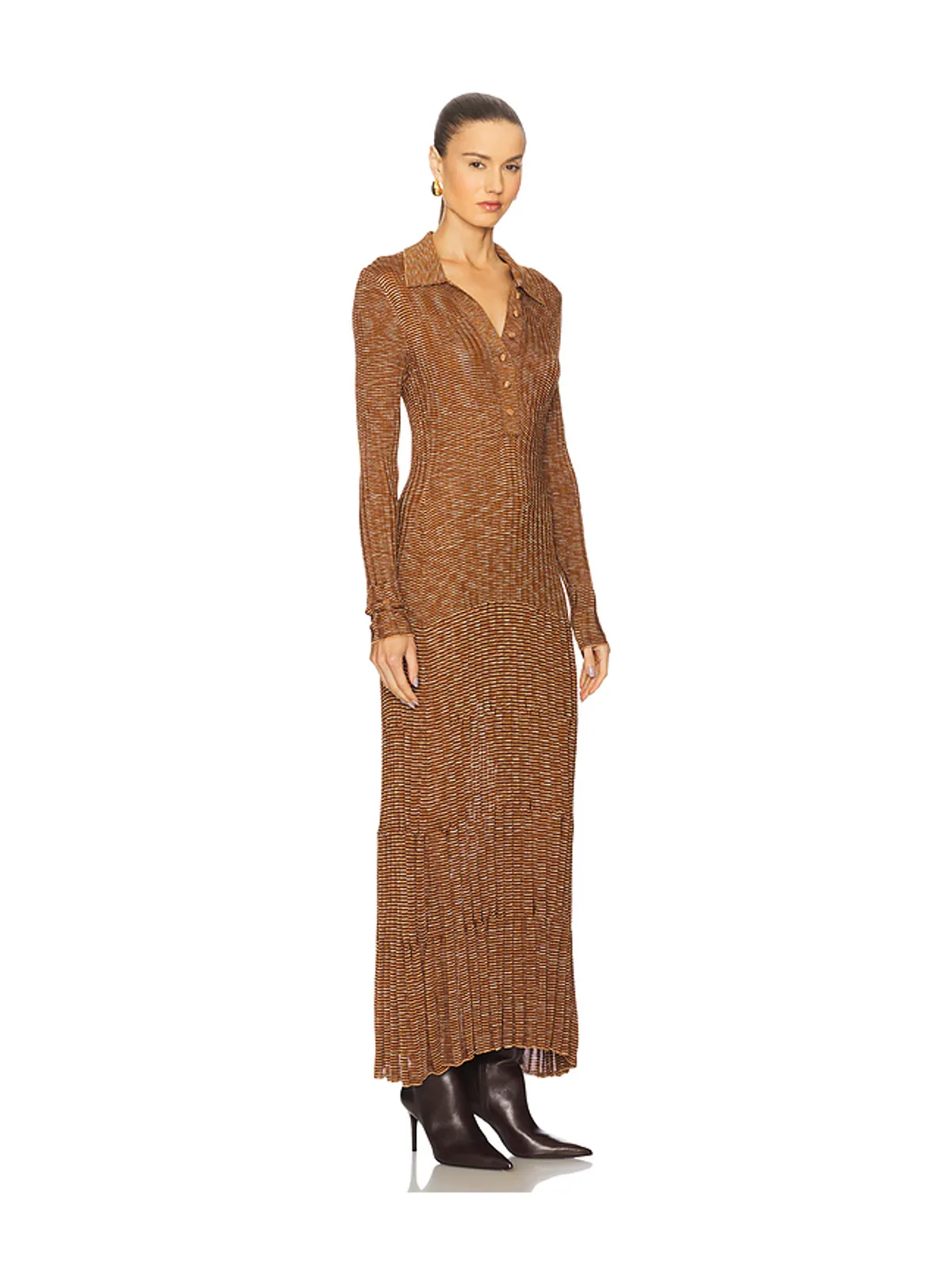 Zimmermann ムーリン ミディドレス - Orange,Brown. - 画像2